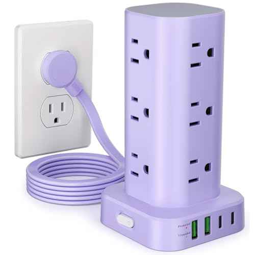 Power Strip Tower with Multiple Outlets