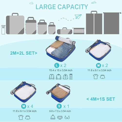 Compression Packing Cubes for Travel