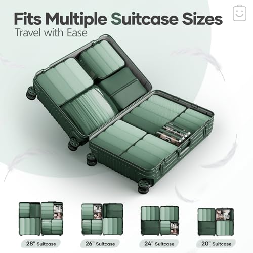 11 Set Compression Packing Cubes Garment Bags for Travel Essentials (11 Count)