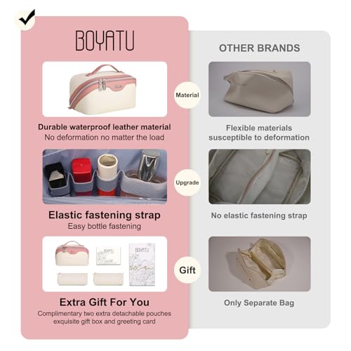 Travel Makeup Bag Organizer Cosmetic Bag (3 Count)