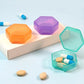 Small Pill Case Travel Pill Box Cute Pill Organizer for Purse Portable Daily Medicine Organizer 1 Compartment Pill Holder for Vitamins (3 Count)