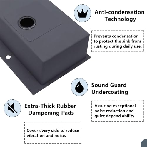 33 Inch Black Kitchen Sink