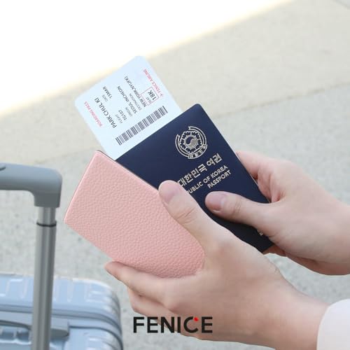 Classic Passport Cover Holder Wallet Case for Travel Essential RFID Blocking Vegan Leather Waterproof