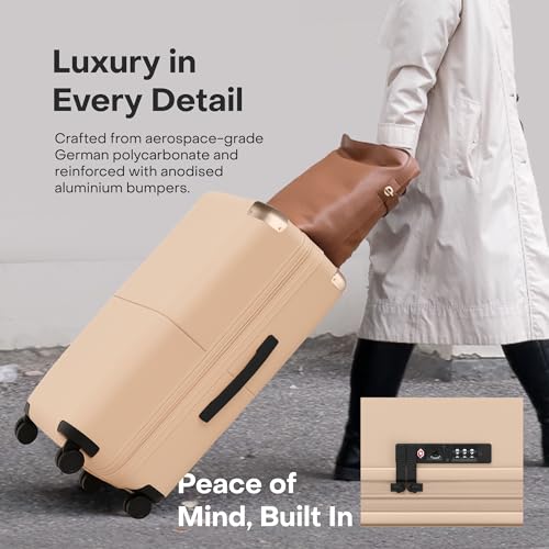 Checked Expandable Suitcase