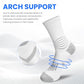 Crew Compression Socks Athletic Running Socks for Men Women Plantar Fasciitis Relief 3 Pairs