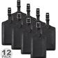 12 Pack Luggage Tags Faux Leather for Suitcases Travel Bag Labels with Protection Cover ID (12 Count)