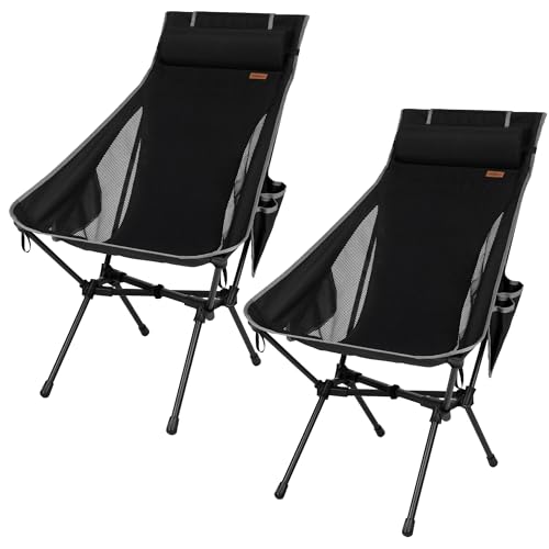 2 Pack High Back Camping Chair for Adults (2 Count)