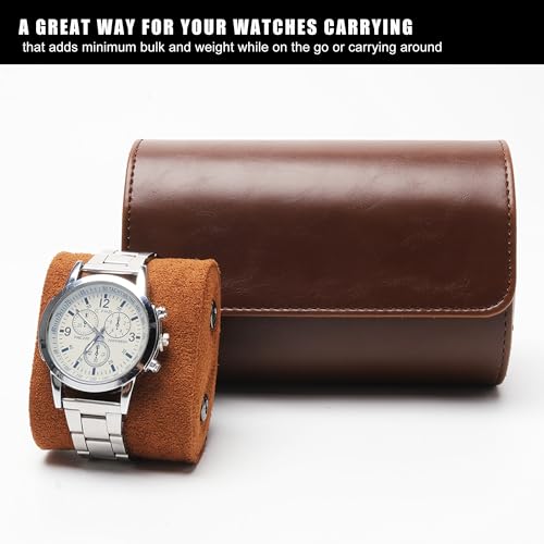 Longjet Watch Roll Travel Case for Men Portable Watches Organizer Box