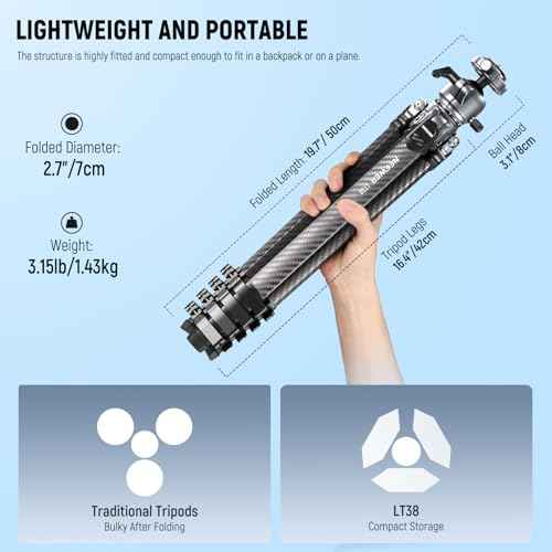 LITETRIP LT38 61" Travel Camera Tripod