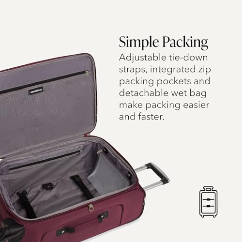 Sion Softside Expandable Spinner Luggage Durable Lightweight Travel Suitcase