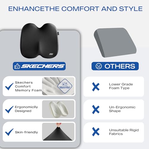 Seat Cushion Ergonomic Memory Foam Cushion for Long Sitting Hours on Office & Home Chair