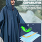 Hooded Rain Poncho for Adult Waterproof Lightweight Raincoat