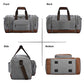 50L Canvas Duffle Bag for Travel Weekend Gym Overnight Carry