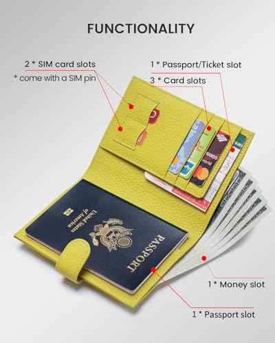 RFID Passport Holder Travel Wallet for Women