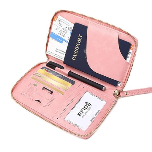 Multi Function RFID Travel Passport Wallet with Phone Pocket