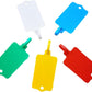 100pcs Reusable Blank Plastic Tags Ties Key Tags 1.45"*2.48" Serrated Tension Sealing Strap with Large Label Plastic Tie Mark Label Waterproof Hang Sign Write on Tag (5 Colors Mixed, 100pcs)