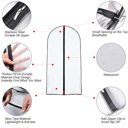 Garment Bags for Hanging Clothes 24'' x 40'' (6 Count)