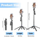 71" Selfie Stick Phone Tripod with Wireless Remote & 2 Fill Lights