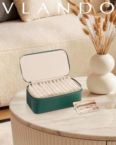 Jewelry Organizers and Storage with Clear 12 Velvet Bags (12 Count)