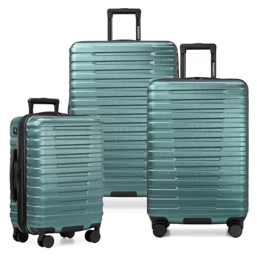 Boren Hardside Spinner Luggage With Aluminum Handle (3 Piece)