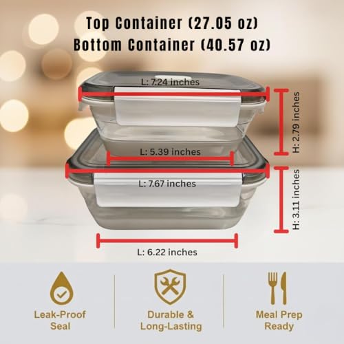 Collapsible Food Storage Containers with Lids (2 Count)