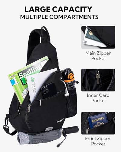 Large Sling Bag Crossbody Backpack Chest Pack for Men Women