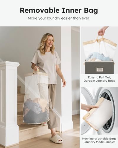 100L Laundry Hamper with Lid