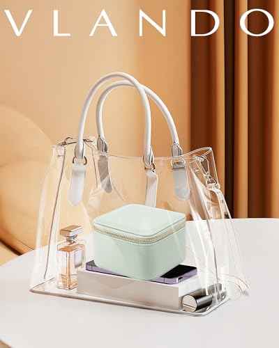 Jewelry Box Travel with Clear 6 Velvet Bags
