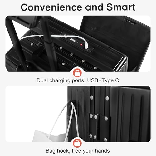 Zipperless 20 Inch Carry On Luggage