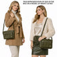 Leather Crossbody Bags for Women Small Soft Genuine Pebbled Sling Shoulder Handbag Crossover Purse with Full Adjustable Strap