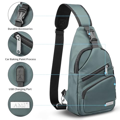 Crossbody Hiking Casual Sling Bag For Men Women Travel Camping Chest Backpack Daypack