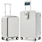 2 Piece Luggage Sets with Cup Phone Holder and Charger Hard Shell Suitcases with Spinner Wheels