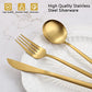 Matte Gold Silverware Set (12 Count)