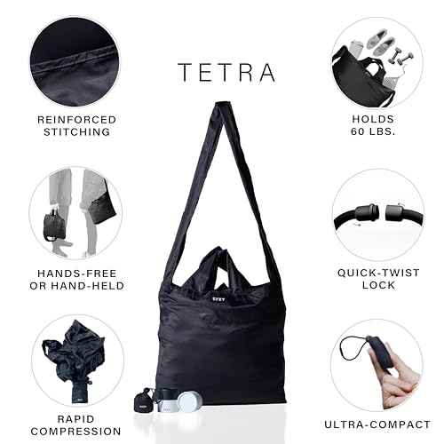 World's Most Compact Travel Tote Bag Portable Shopping Beach Market Foldable Bag