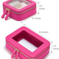 Clear Makeup Case Toiletry Bag Travel Medium Clear Cosmetic Bag with Zipper (2 Count)