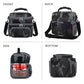 Double Layer Cooler Insulated Lunch Bag Adult Lunch Box Large Tote Bag for Men (Black#Camo)