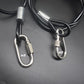 1/8"(3mm) Wire Diam Stainless Steel Cable Eyelets Loops Short Rope Lanyard Safety Tether Chain Lock with Vinyl Coated Cover, 15Pcs 8" Long Black (15 Count)