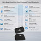 Ultra Compact Travel Blanket Pillow Airplane Warm Portable Black