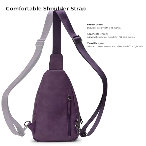 Large Sling Bag for Women Crossbody Purse Leather Fashionable Trendy Chest Bag for Travel