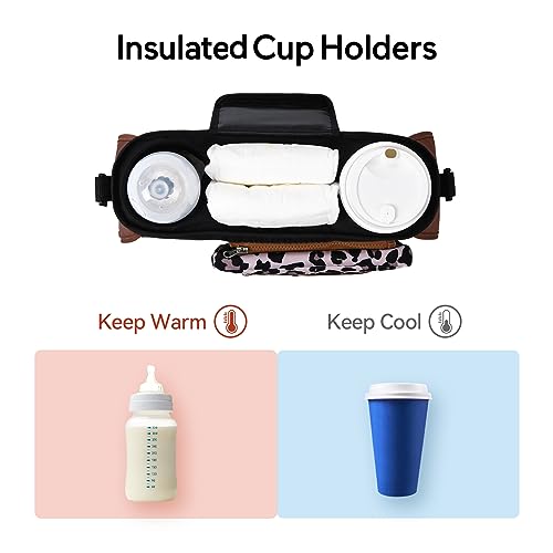Universal Stroller Organizer with Insulated Cup Holder