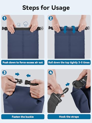 Waterproof Dry Bag Backpack with Emergency Whistle