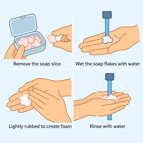 4 Different Scented Mini Fresh Portable Disposable Petal Hand Wash Sheets (4 Count)