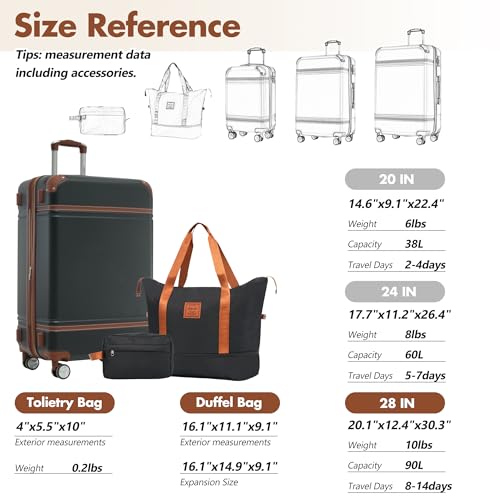 Suitcase Set 28 IN Expandable Luggage with TSA Lock Spinner Wheels (3 Count)