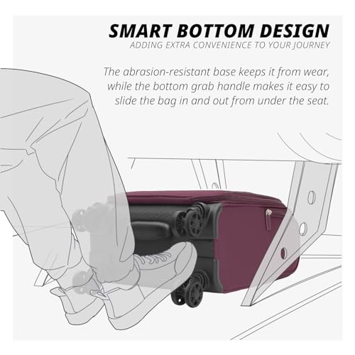 Underseat Carry On Luggage with Wheels