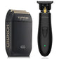 2-in-1 T-Shaper Trimmer & Crunch Foil Shaver | STF602 Electric Razor & ST5206 DLC Beard Trimmer Barber Haircut Kit | Black (2 Count)