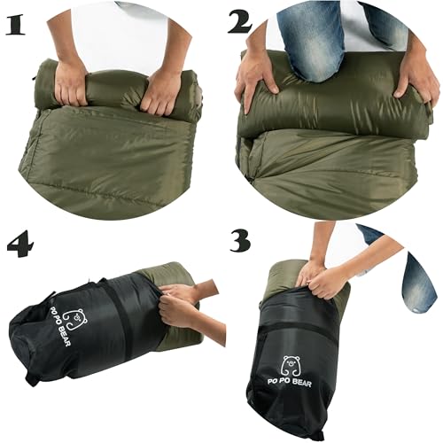 Zero Degree Sleeping Bag for Adults 100% Cotton Flannel Tall and Big