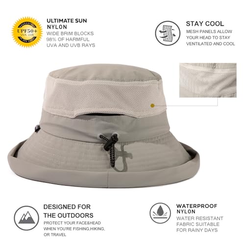UVCoolix UPF 50+ Wide Brim Ponytail Sun Hat