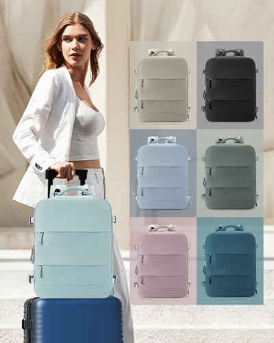Large Travel Backpack Carry On for Women Man Gym Backpacks with Laptop Compartment Mochila de Viaje Teacher Personal Item Backpack Rucksack Airplane Accessories Must Haves Blue