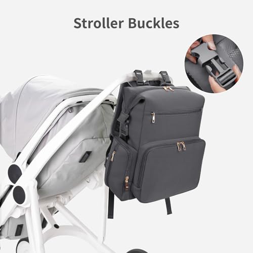 Neoprene Diaper Bag Backpack with Insulated Pockets