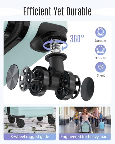 Luggage Sets 3 Pcs Suitcase with Wheels